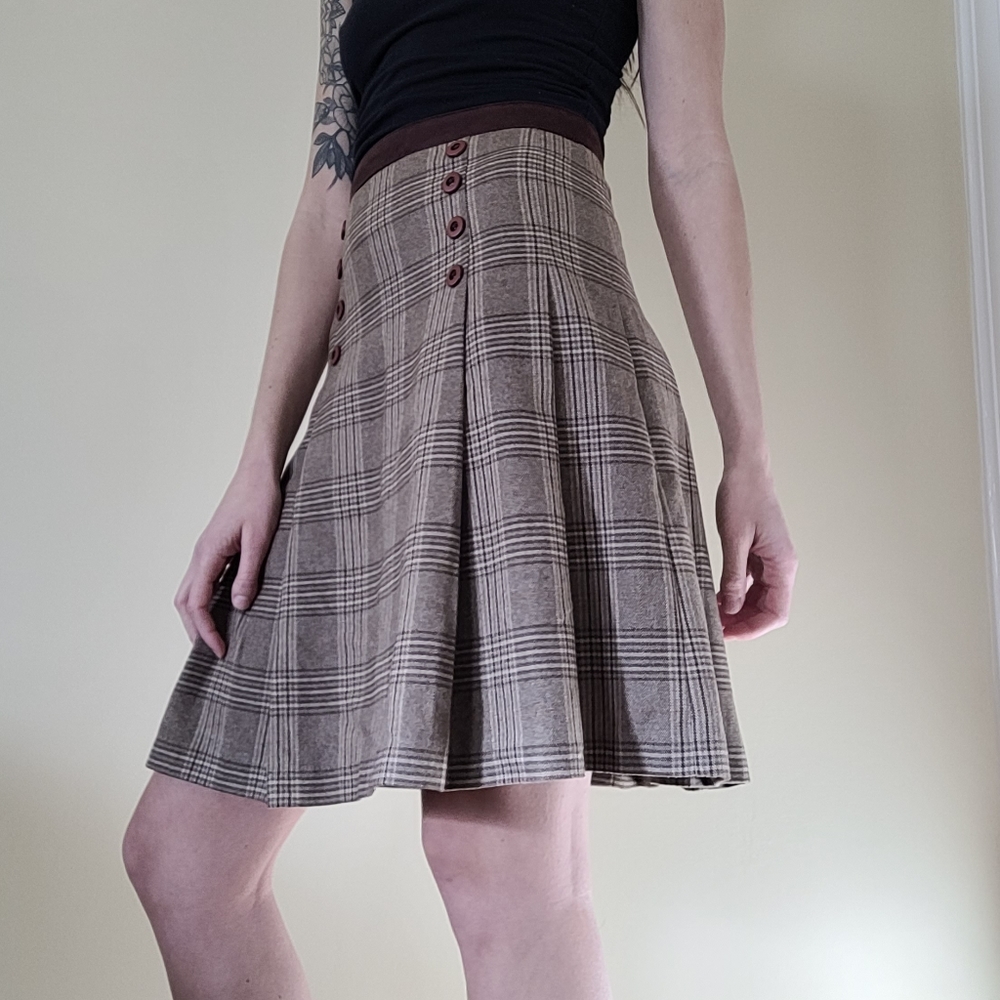 Pleated Plaid School Girl skirt